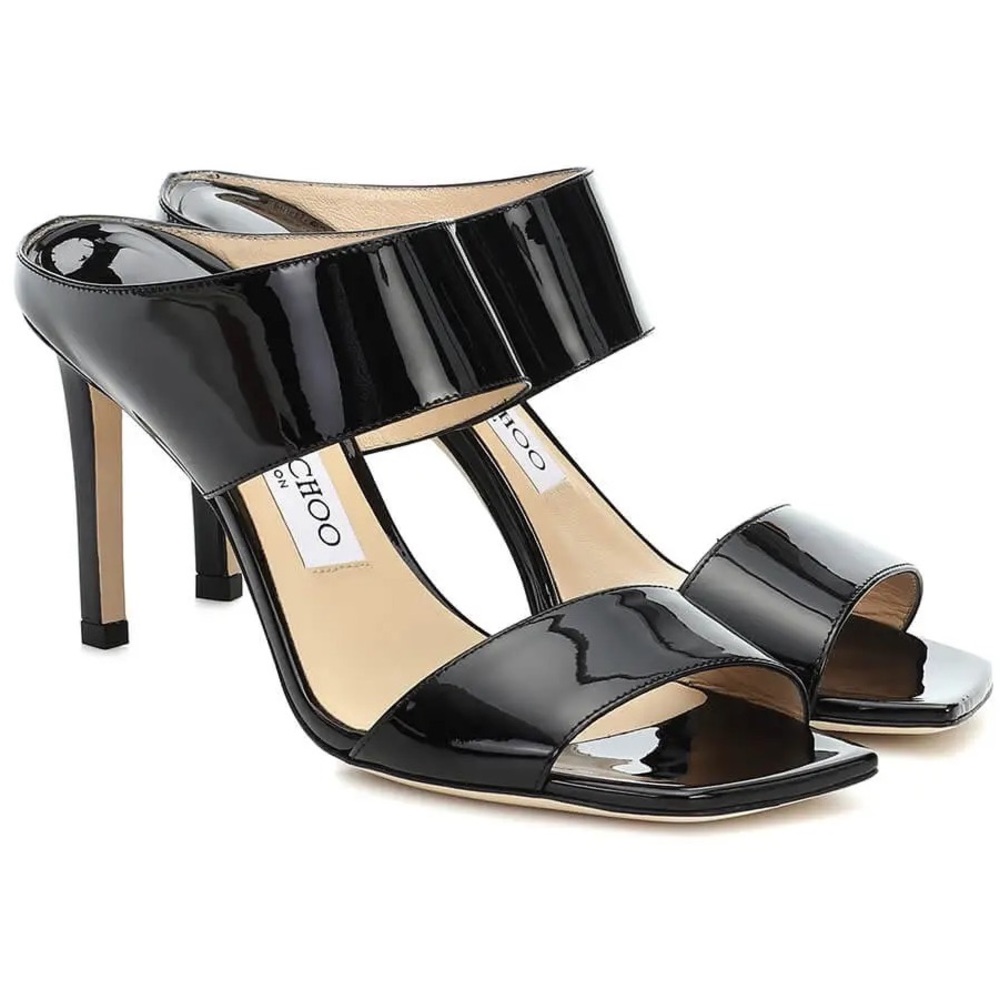 NWT Jimmy Choo Hira 85 Black Patent Leather Women’s Sz 39.5